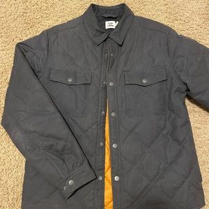 Flint and Tinder Quilted Waxed Shirt Jacket - M - Gray
